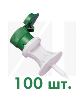 Фильтр-канюля аспирационная "ПолиСпайк-G", Клапан безыгольного доступа- коннектор с пробкой, воздушный фильтр 0,45мкм. Цвет корпуса- зеленый/белый 100 шт